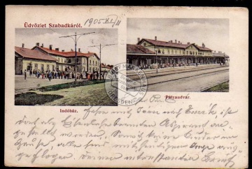 Subotica Szabadka Szabadkarol Bahnhof 1905 