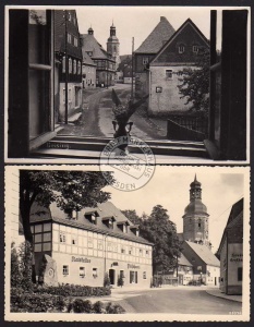 2 AK Geising Straße Schild Schule Ratskeller 