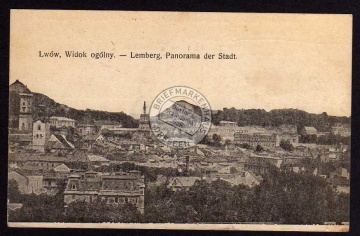Lwow Lemberg Panorama der Stadt 1916 Feldpost 