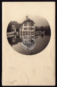 Pößneck 1914 Haus am See Spiegelung 