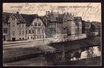 Greifswald Am Graben mit Hoffmannsche Klinik 