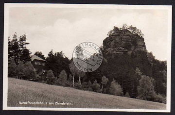 Zirkelstein b. Schöna 1931 Naturfreundehaus 