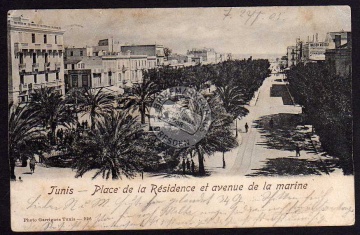 Tunis Place de la Residence de la marine 1905 