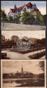 3 AK Chemnitz Rosarium Sanatorium 1924 1925 1926 