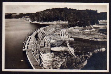 Gaststätte Talsperre Kriebstein 1931 Staumauer 