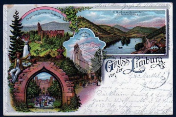 Litho Limburg bei Dürkheim St. Greten 1897 