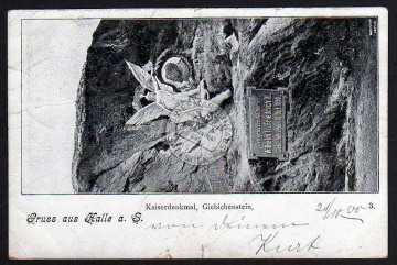 Halle Kaiserdenkmal Giebichenstein 1900 