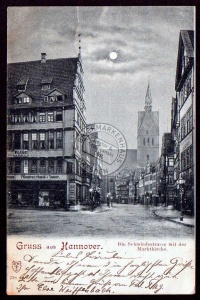 Hannover 1898 Schmiedestraße Marktkirche 