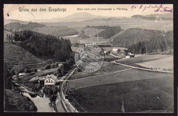 Zschopautal Pöhlberg Bahnhof Strecke 1906 