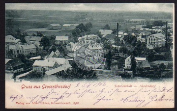 Großröhrsdorf 1903 Totale Niederdorf 