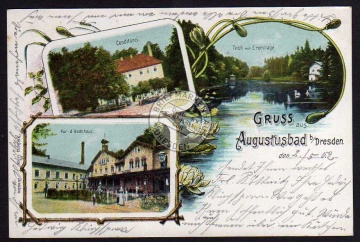 Augustusbad Conditorei Kurhaus Badehaus  1902 