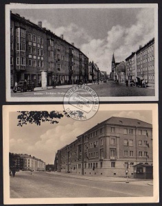 2 AK Dessau Zerbster Straße, nach 1945 neu erbaut 