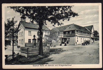 Gasthof Raila Schule Kriegerdenkmal Crayon 