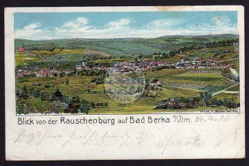 Bad Berka Ilm Litho 1906 Verlag Blau Weimar 