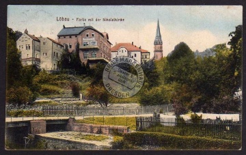 Löbau Restaurant bei der Nicolaikirche 1918 