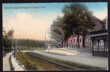 Bahnhof Langenbernsdorf Werdauer Land 1917 