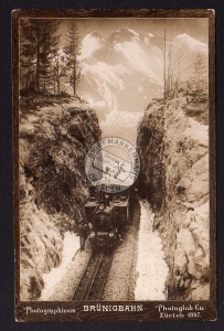 Brünigbahn Lok Zug Berner Oberland ca. 1897 