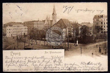 Leipzig 1901 Am Fleischerplatz 