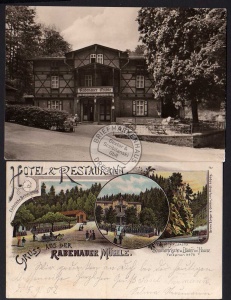 2 AK Rabenau FreitalLitho 1902 Hotel Restaurant 