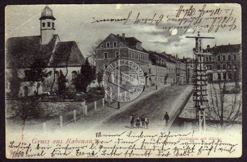 Rabenau Markt Kirche 1900 