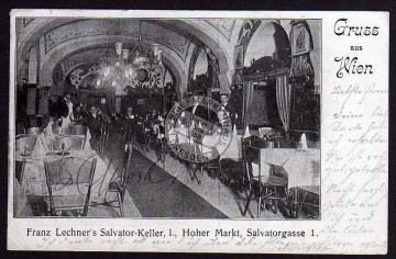 Wien Salvator Keller Hoher Markt 1906 