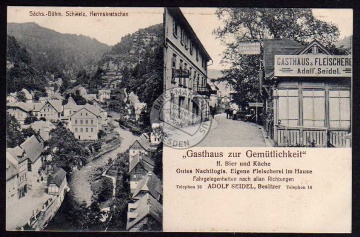 Herrnskretschen Gasthaus z. Gemütlichkeit 1913 