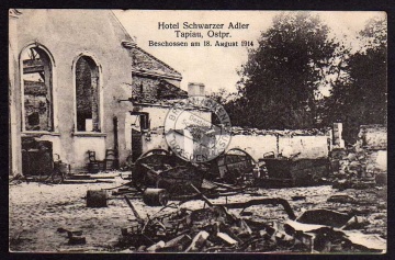 Tapiau Hotel Schwarzer Adler 1914 zerstört 