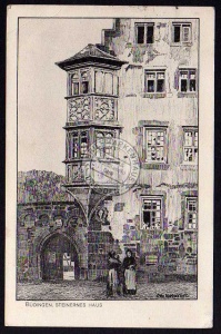 Büdingen 1918 Steinernes Haus Otto Ubbelohde 