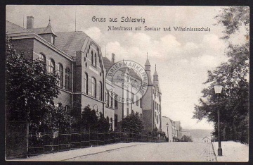 Schleswig 1910 Alleestrasse Wilhelminenschule 