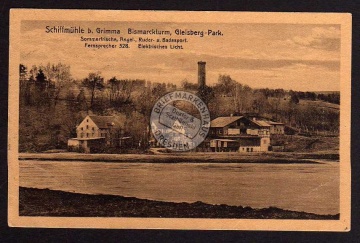 Schiffmühle Grimma Bismarckturm Gleisberg Park 