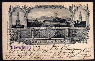 Sonderburg 1899 Düppel Mühle Windmühle Mole 