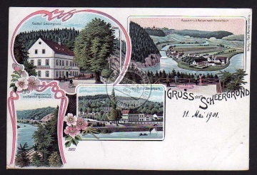 Scheergrund Leisnig Gasthof Klosterbuch  1901 