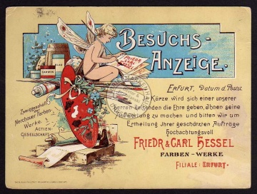 Nerchauer Farben Werke Besuchsanzeige 1899 