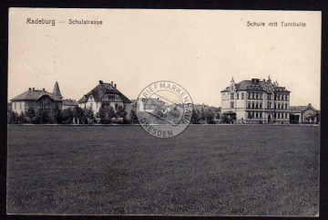 Radburg Schulstrasse Schule mit Turnhalle 1912 