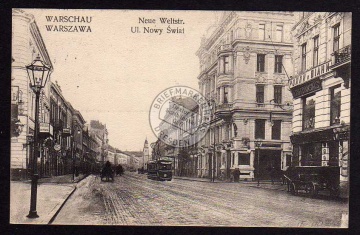 Warschau Neue Weltstr. Militär Eisenbahn 1915 