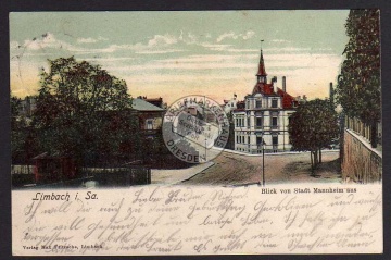 Limbach i. Sa. Blick v.d. Stadt Mannheim 1907 