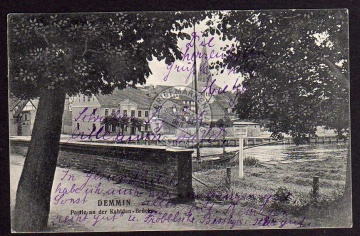 Demmin Partie a.d. Kahlden Brücke 1909 