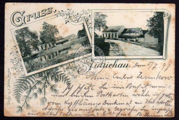 Jütrichau Zerbst 1897 zwei Dorfansichten 