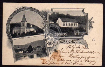 Dobrichovice Dobrichowitz 1899 Haltestelle 