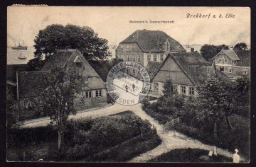 Brokdorf Elbe Buhmanns Gastwirtschaft 1911 