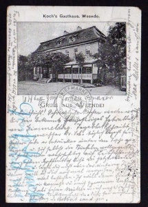 Weende 1898 Kochs Gasthaus Restaurant Restaura 