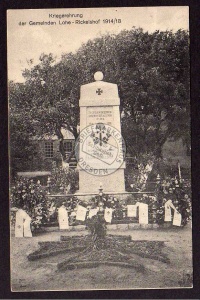 Lohe-Rickelshof Kriegerehrung  1914 1918 