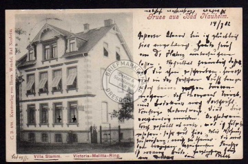 Bad Nauheim 1902 Villa Stamm Victoria Melitta 