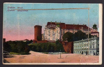 Krakau Königschloss mit Leporello ca. 1915 