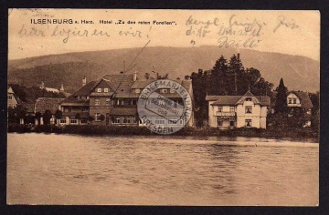 Ilsenburg Harz Hotel z den roten Forellen 1926 