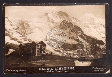 Kleine Scheidegg Hotel mit Jungfrau 1897 