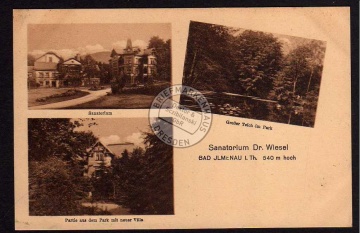 Bad Ilmenau Sanatorium Dr. Wiesel Park Teich 