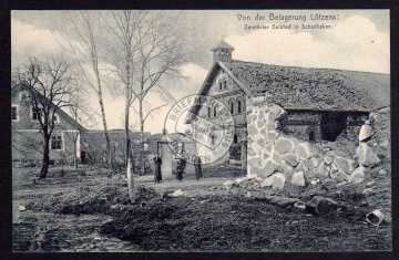 Lötzen zerstörter Gutshof Schedlisken 1915 