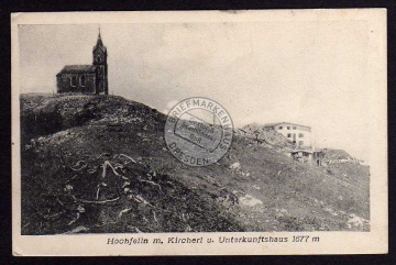 Hochfelln Kircherl Unterkunftshaus 1918 