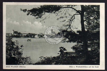 Bad Waren Müritz Blick v. Waldschlößchen  1934 